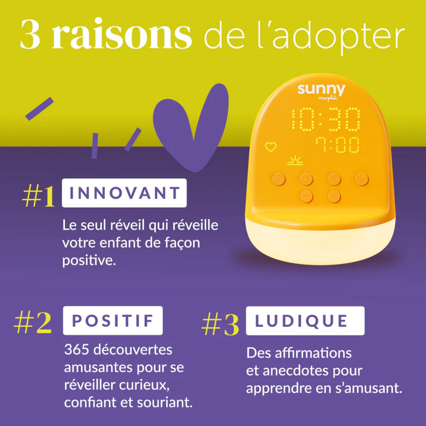 Morphée Morphée - Sunny - réveil enfant