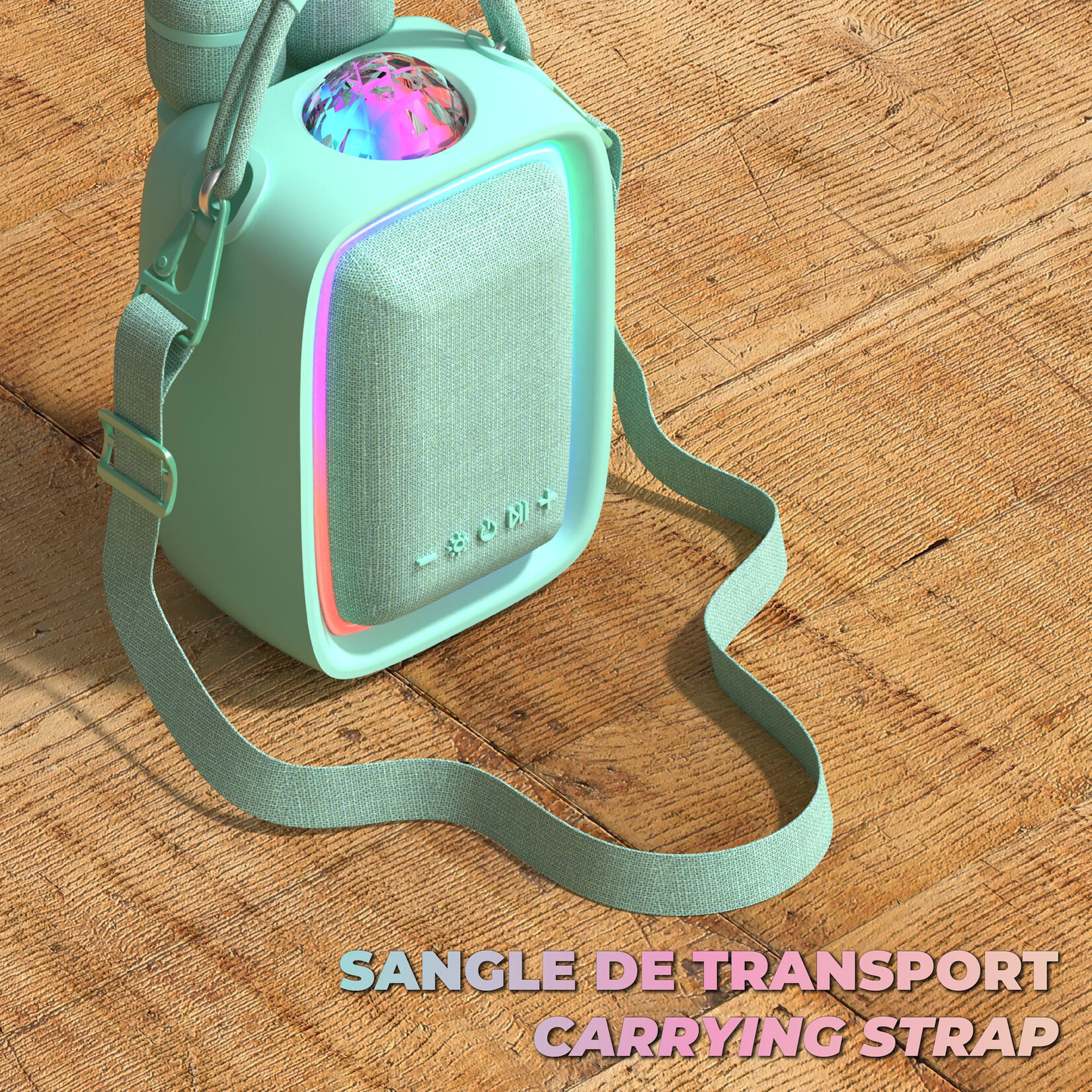 MOB MOB – enceinte / karaoké lumineuse - singy party - turquoise