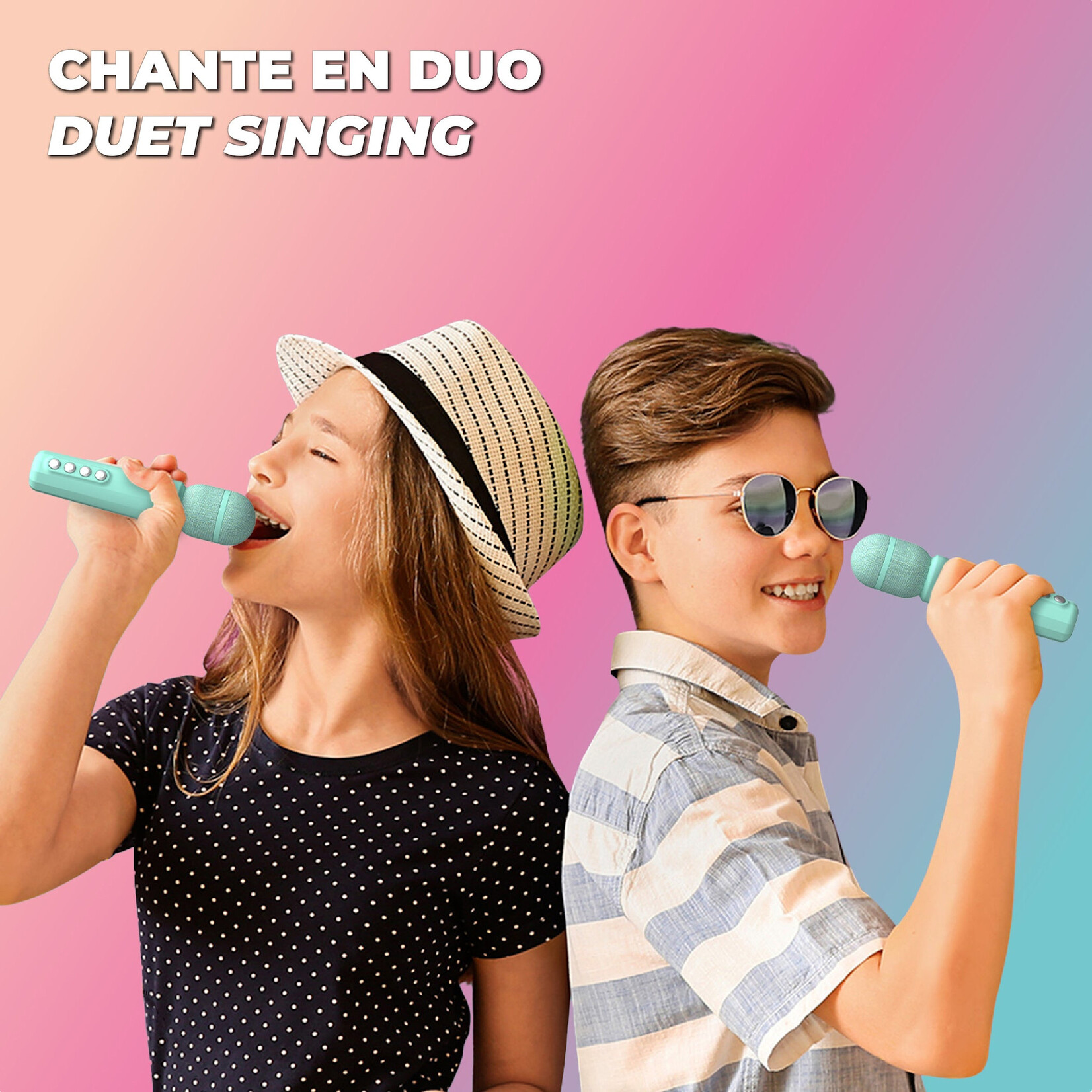 MOB MOB – enceinte / karaoké lumineuse - singy party - turquoise