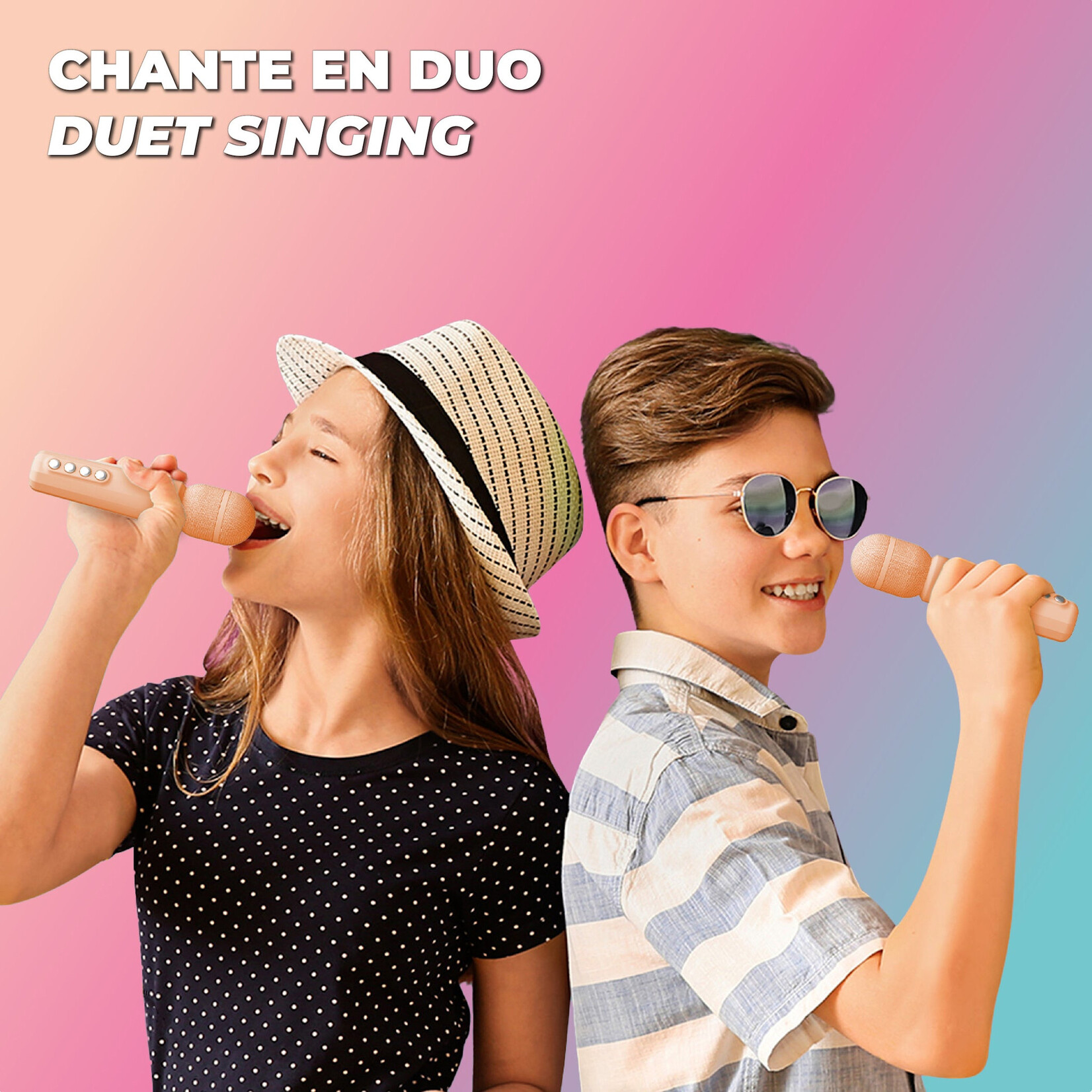 MOB MOB – enceinte / karaoké lumineuse - singy party - pink