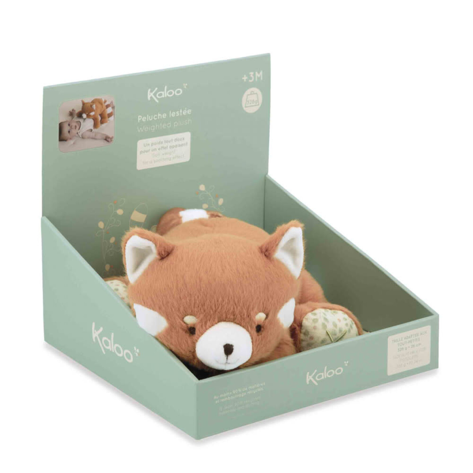 Kaloo - peluche lestée - panda roux