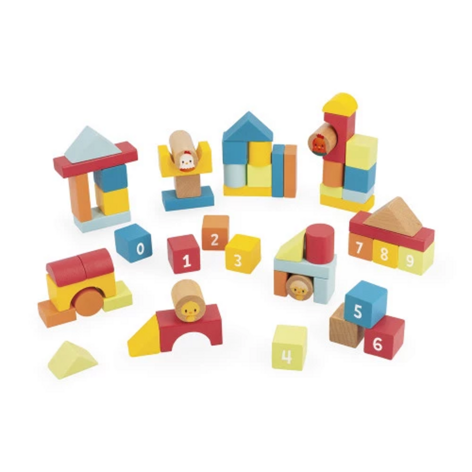 Janod Janod – ferme – baril de construction - 56pcs