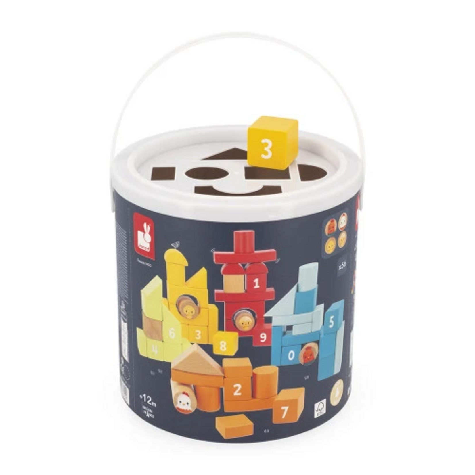 Janod Janod – ferme – baril de construction - 56pcs