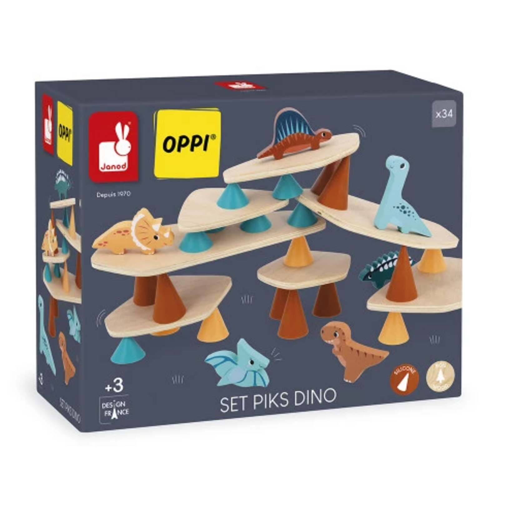 Janod Janod - piks - jeu d'équilibre - dinos