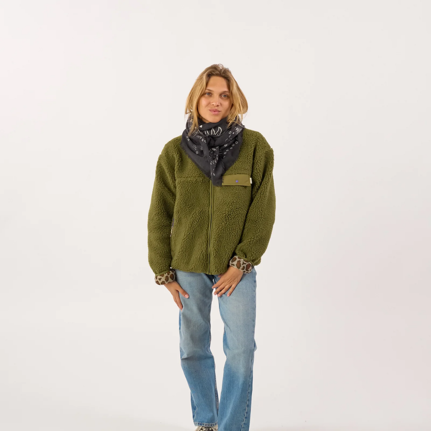Billybelt Billybelt - foulard femme laine - Louise - gris anthracite