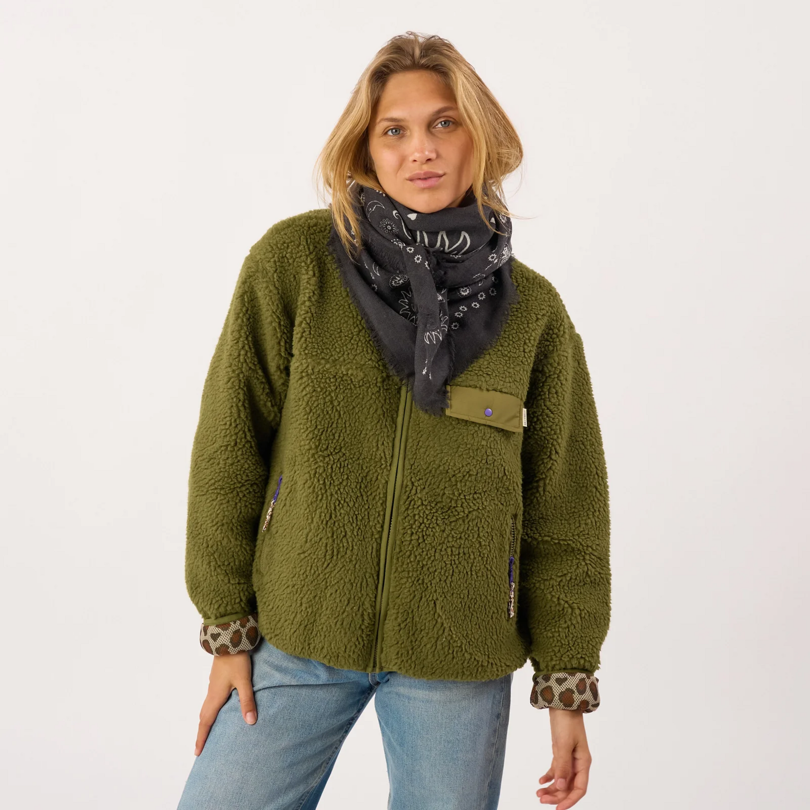 Billybelt Billybelt - foulard femme laine - Louise - gris anthracite