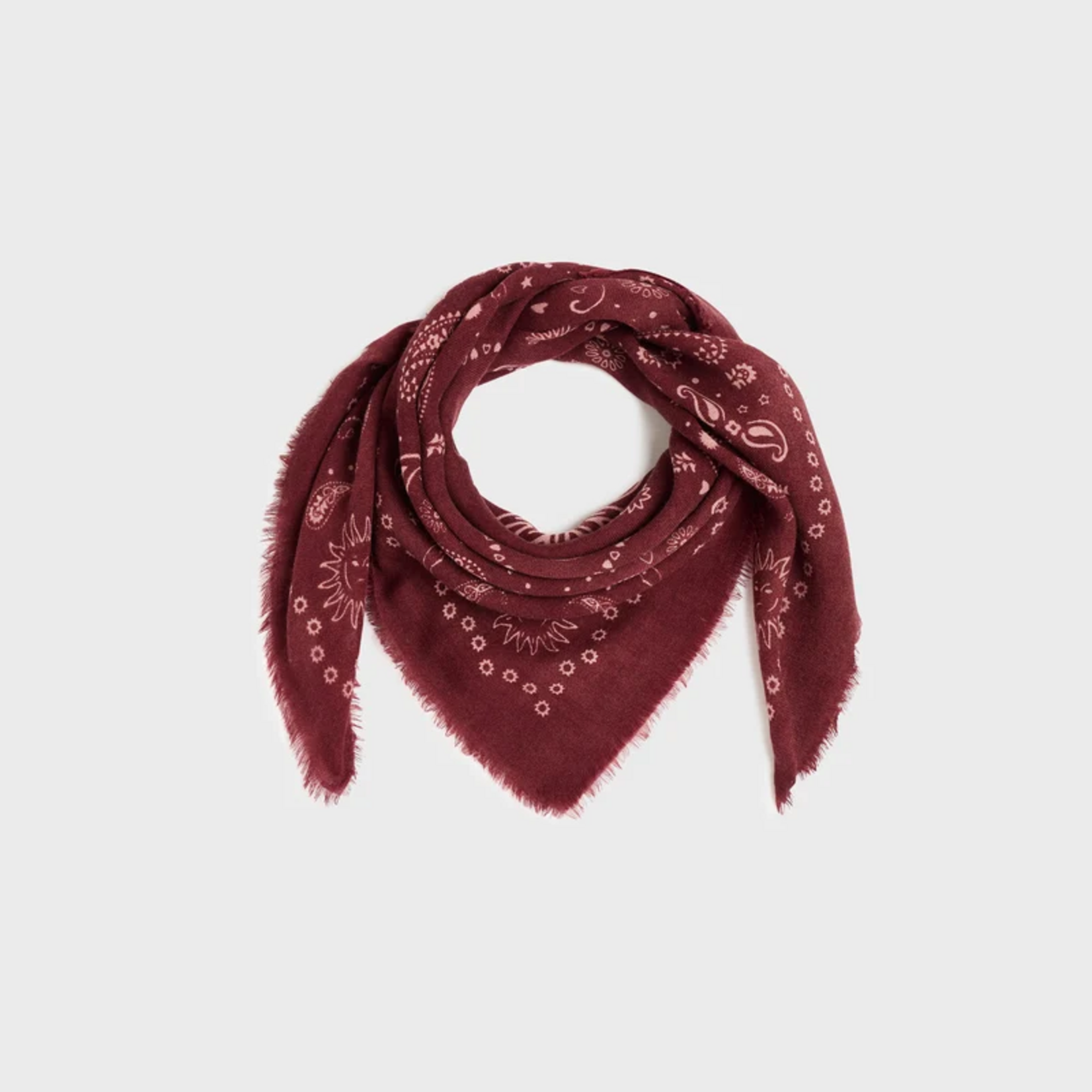 Billybelt Billybelt - foulard femme laine - Louise - bordeaux