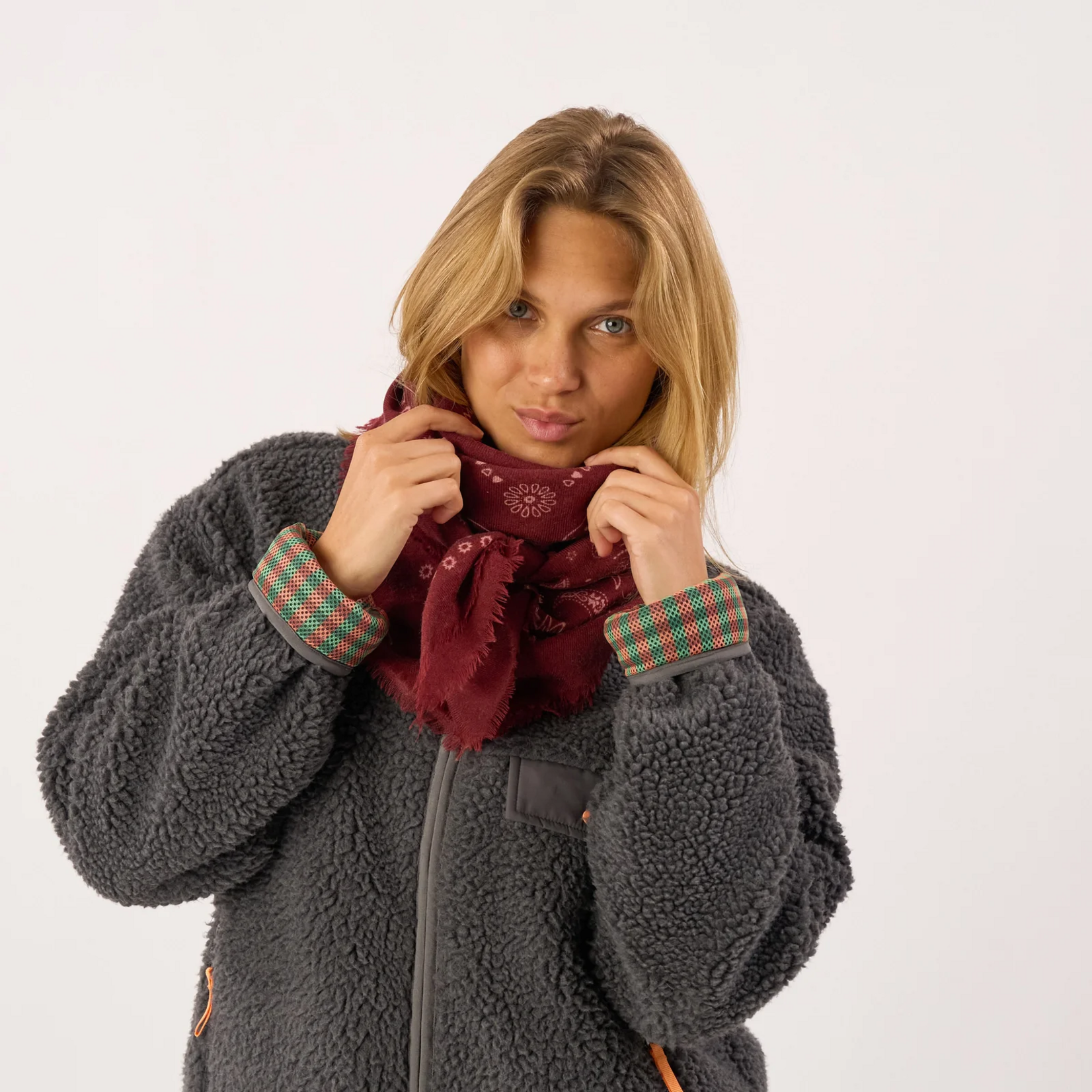 Billybelt Billybelt - foulard femme laine - Louise - bordeaux