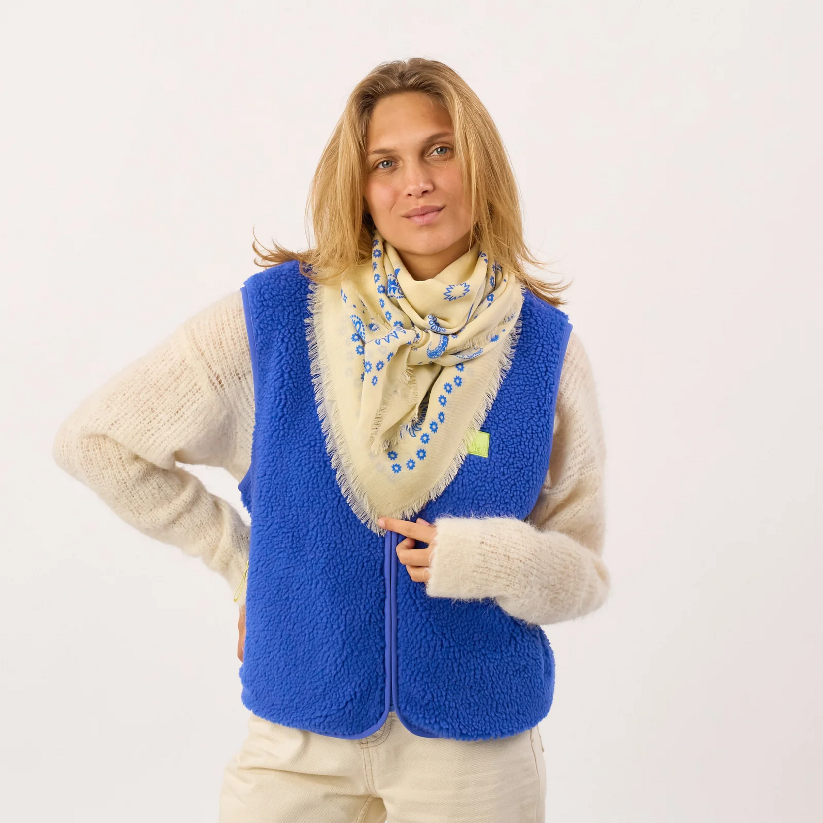 Billybelt Billybelt - foulard femme laine - Louise - ivoire