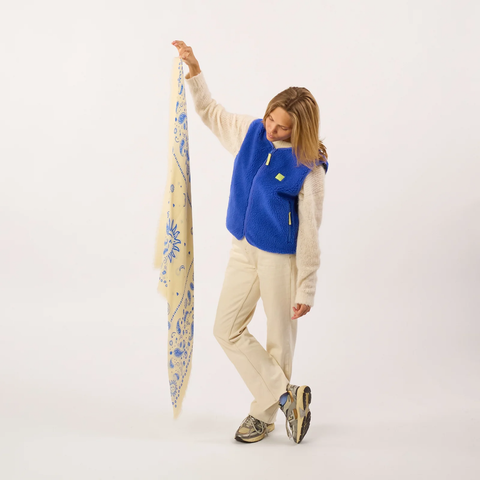 Billybelt Billybelt - foulard femme laine - Louise - ivoire