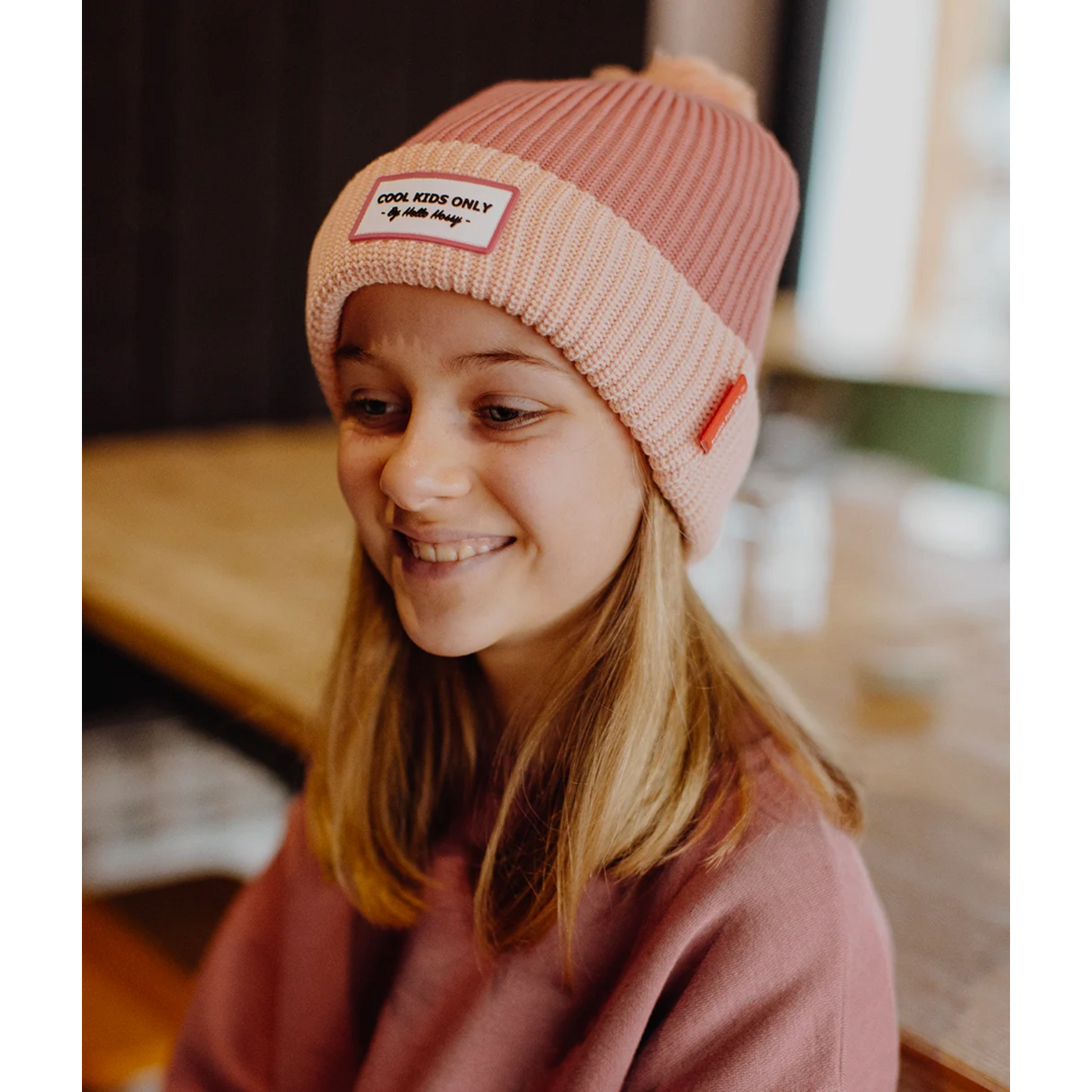 Hello Hossy Hello Hossy – bonnet – color block - blush
