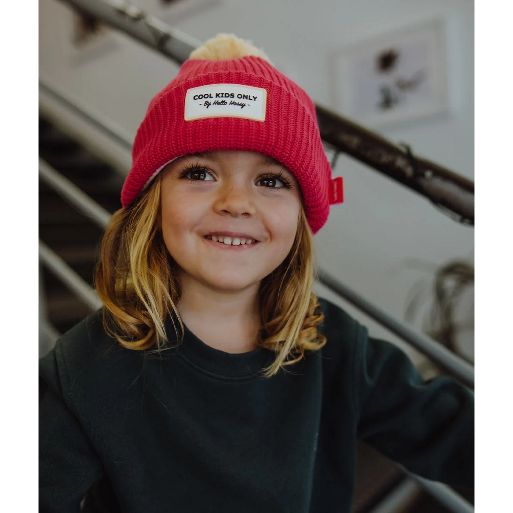 Hello Hossy Hello Hossy – bonnet – color block - framboise