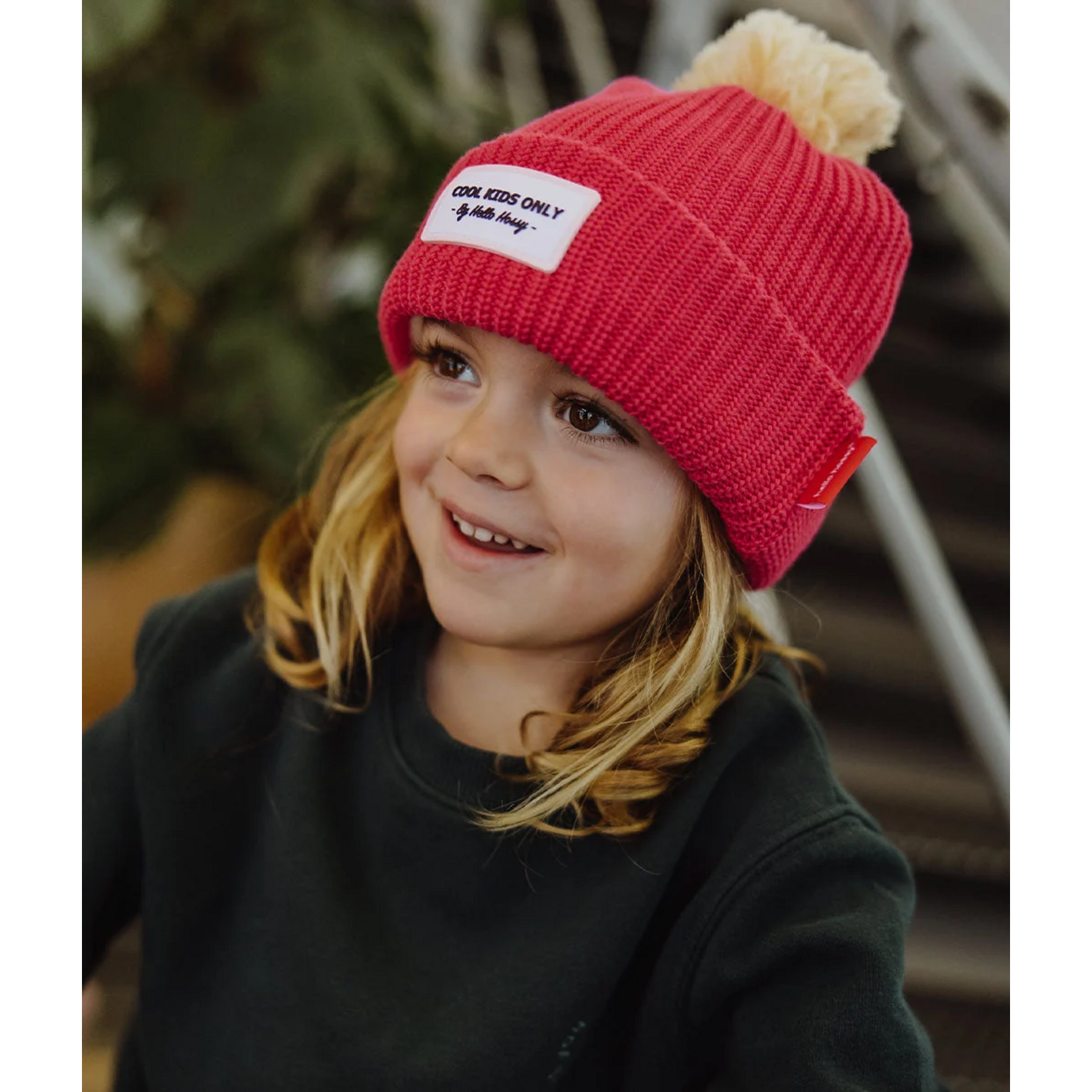 Hello Hossy Hello Hossy – bonnet – color block - framboise