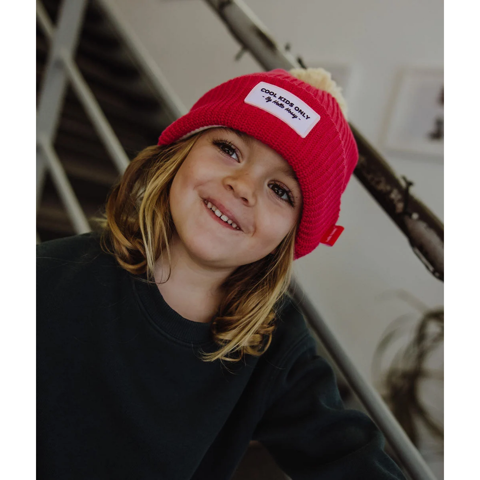 Hello Hossy Hello Hossy – bonnet – color block - framboise