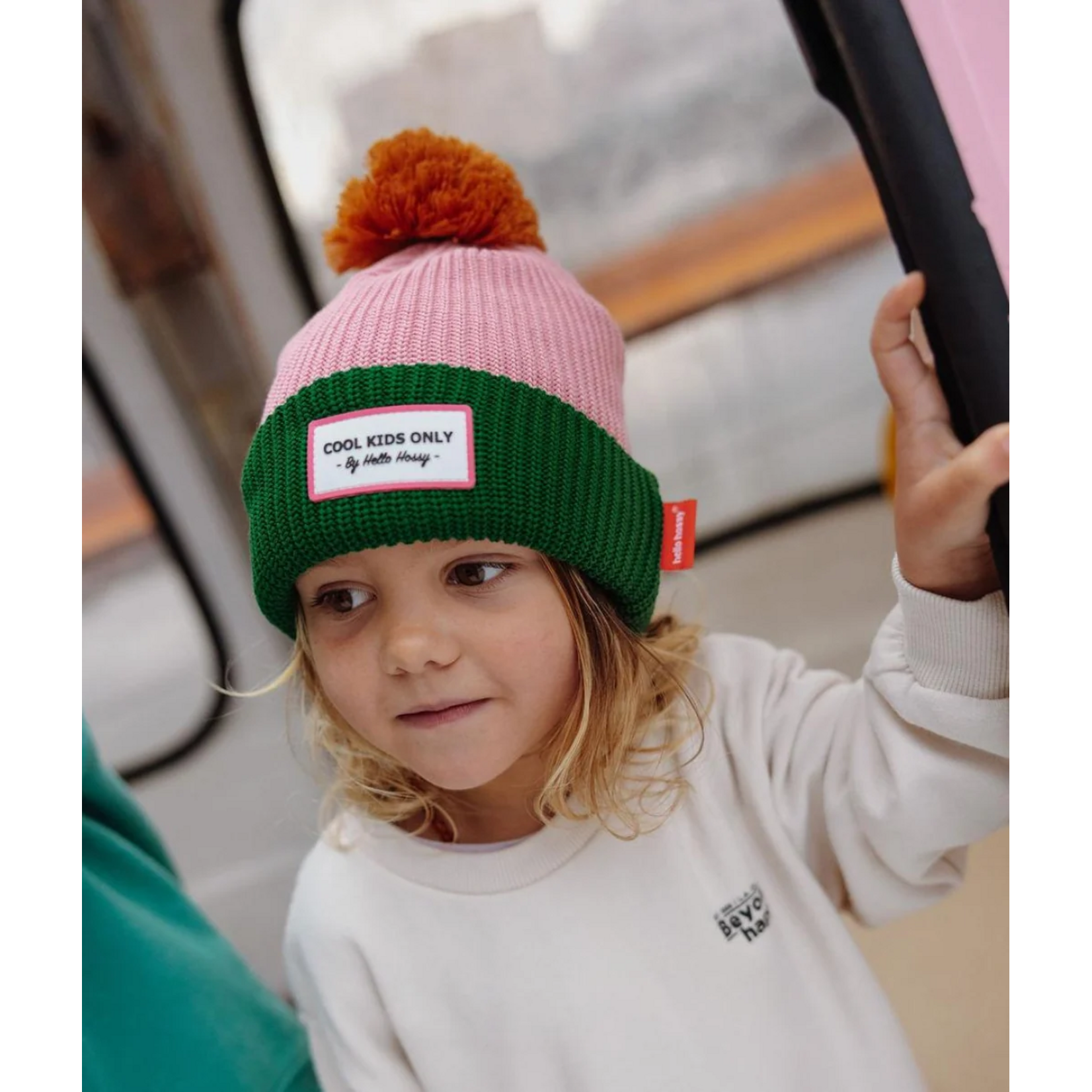 Hello Hossy Hello Hossy – bonnet – color block - Rosy