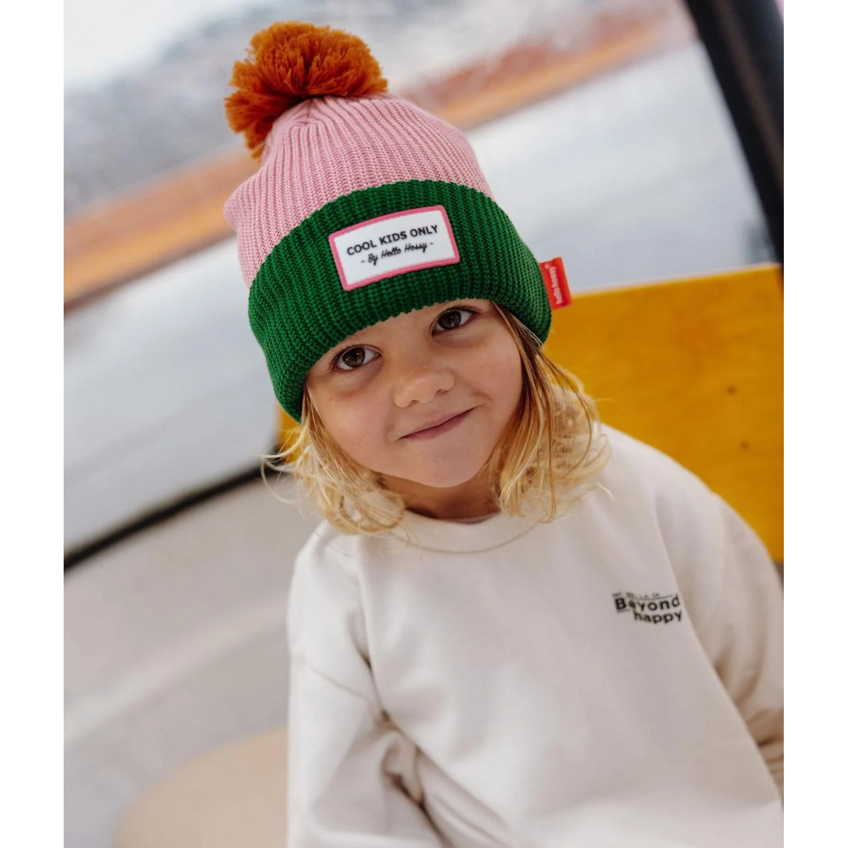 Hello Hossy Hello Hossy – bonnet – color block - Rosy