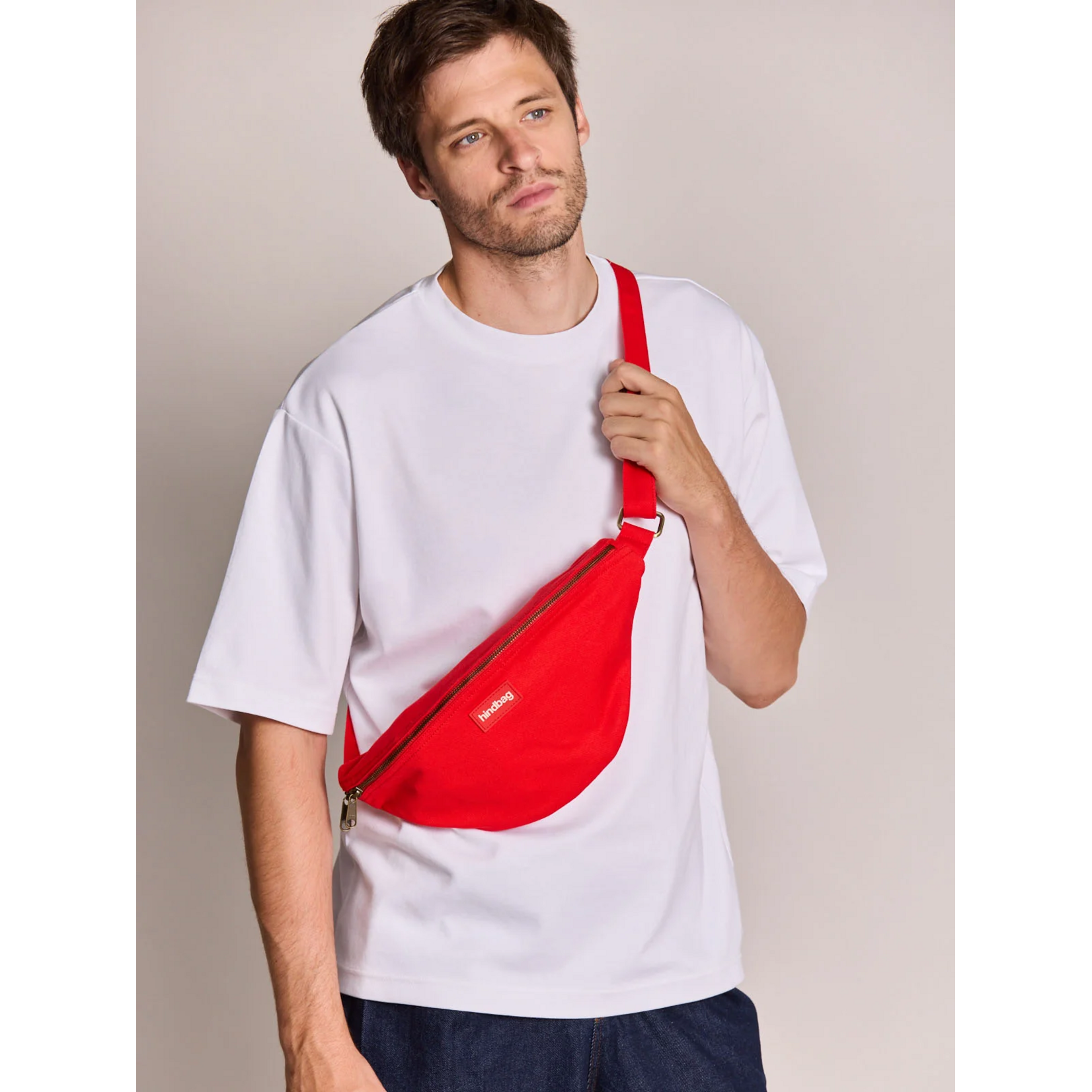 Hindbag Hindbag - sac banane Sasha L - rouge carmin