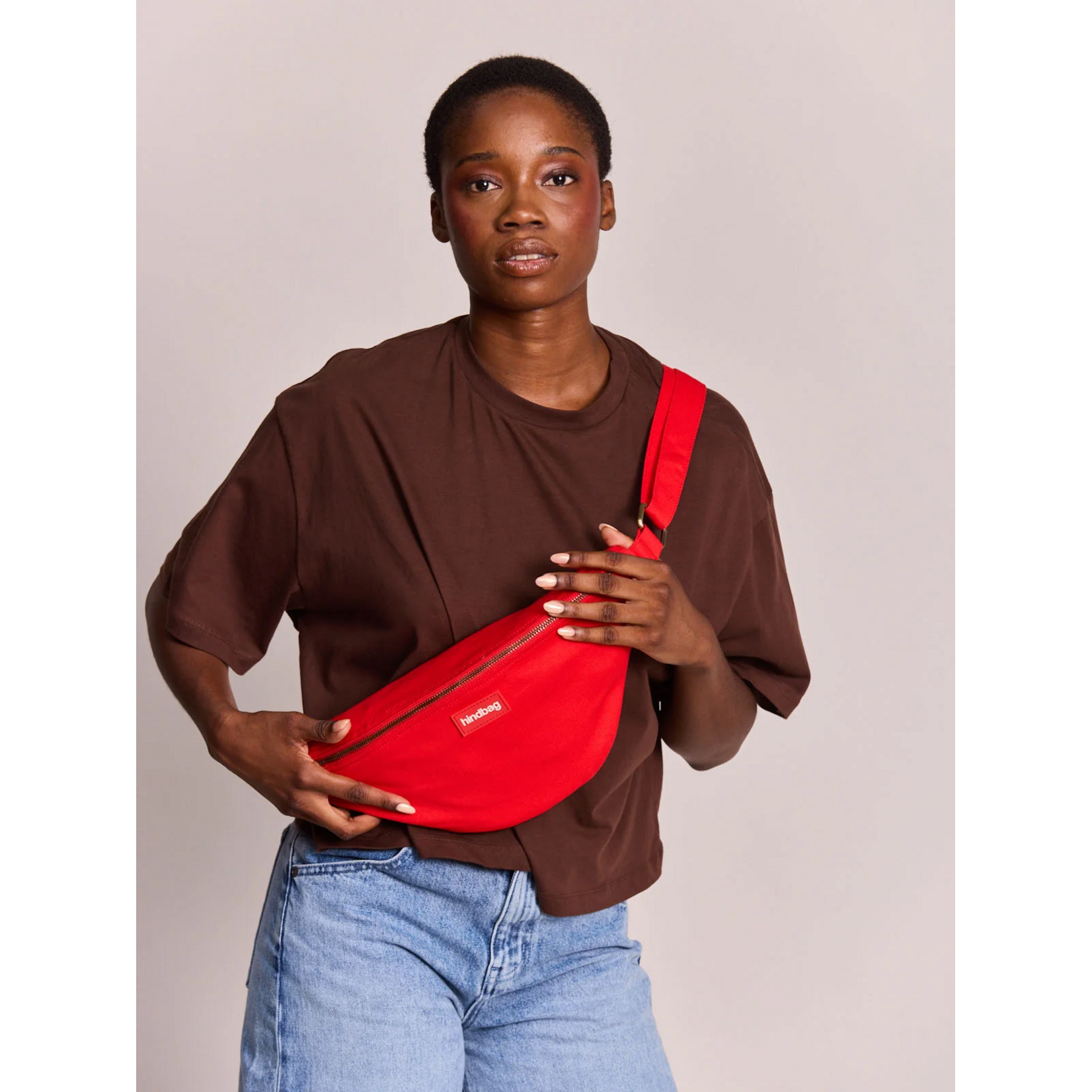 Hindbag Hindbag - sac banane Sasha L - rouge carmin