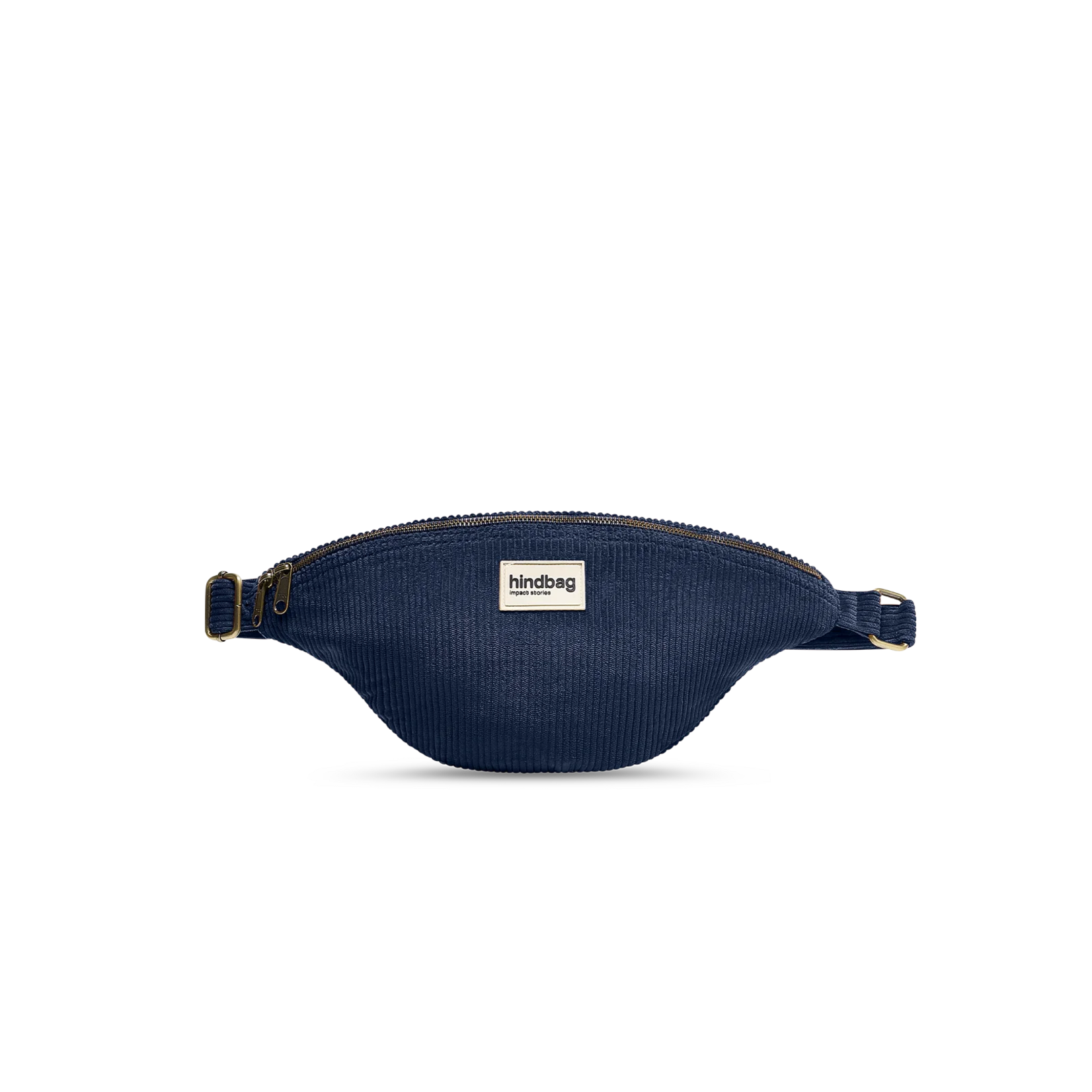 Hindbag Hindbag - sac banane Sasha L - velours marine