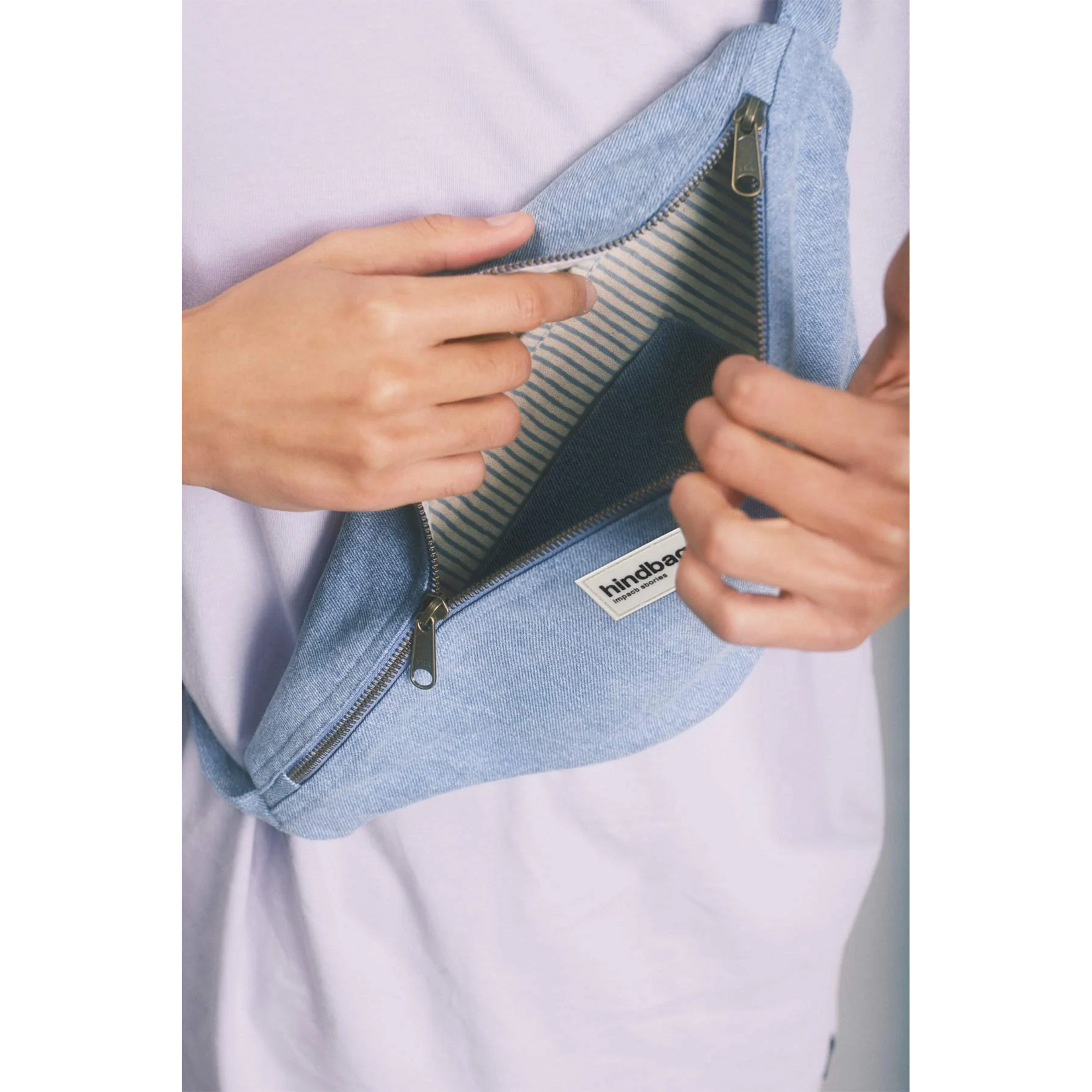Hindbag Hindbag - sac banane Sasha L - denim bleu