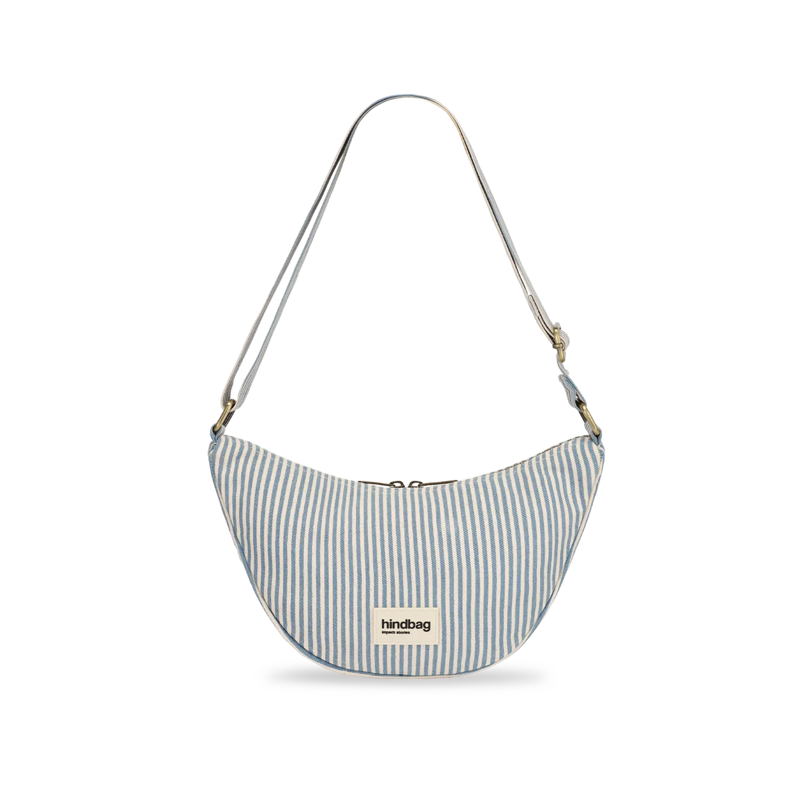 Hindbag Hindbag - sac banane Andrea - fines rayures - bleu