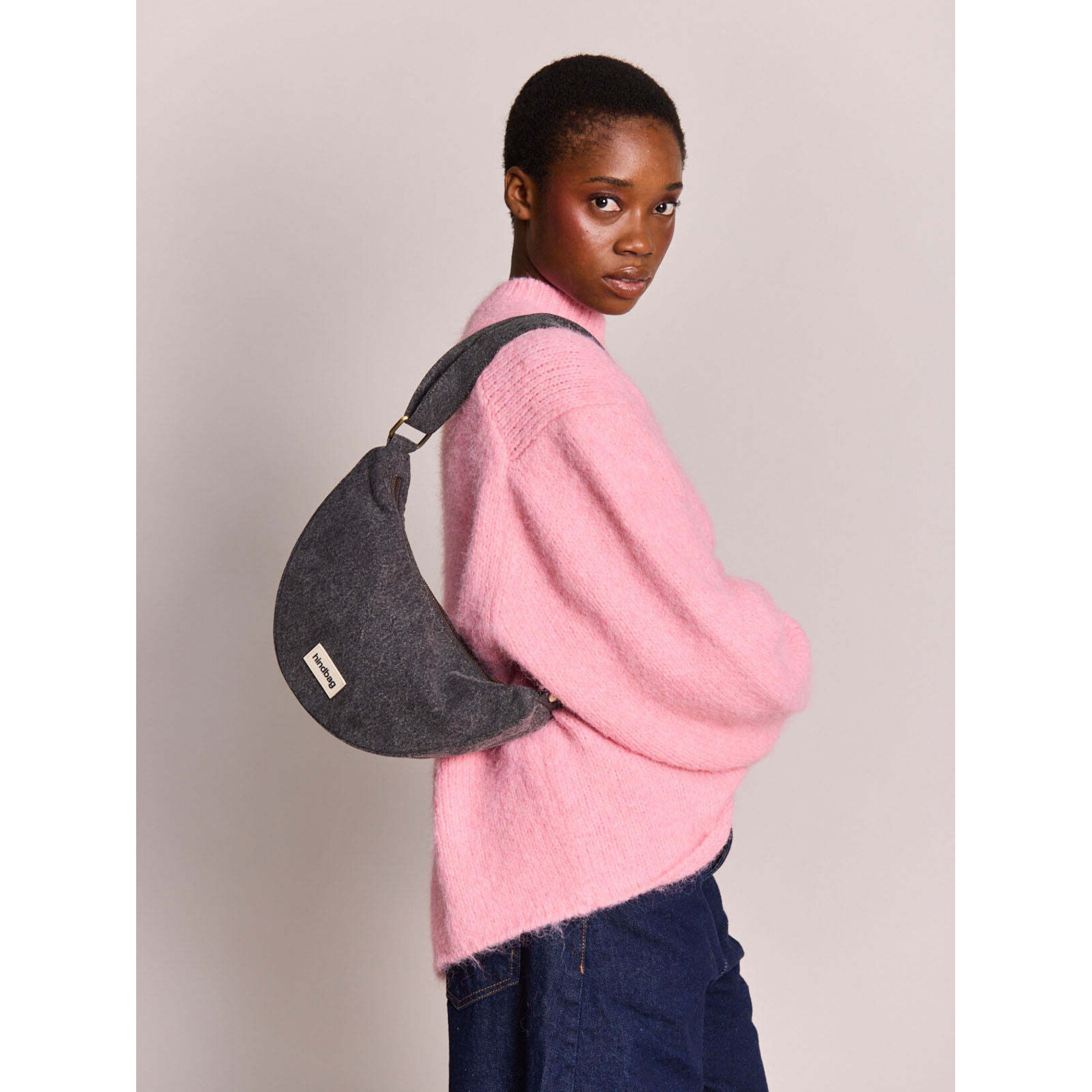 Hindbag Hindbag - sac banane Andrea - denim gris foncé