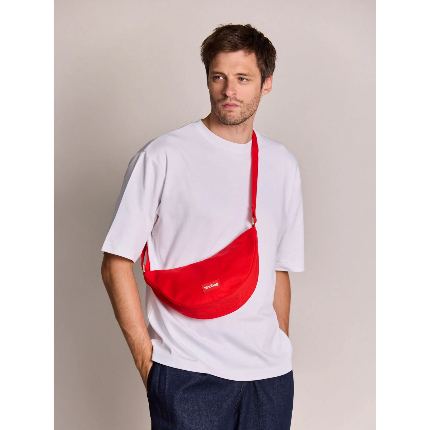 Hindbag Hindbag - sac banane Andrea - rouge carmin