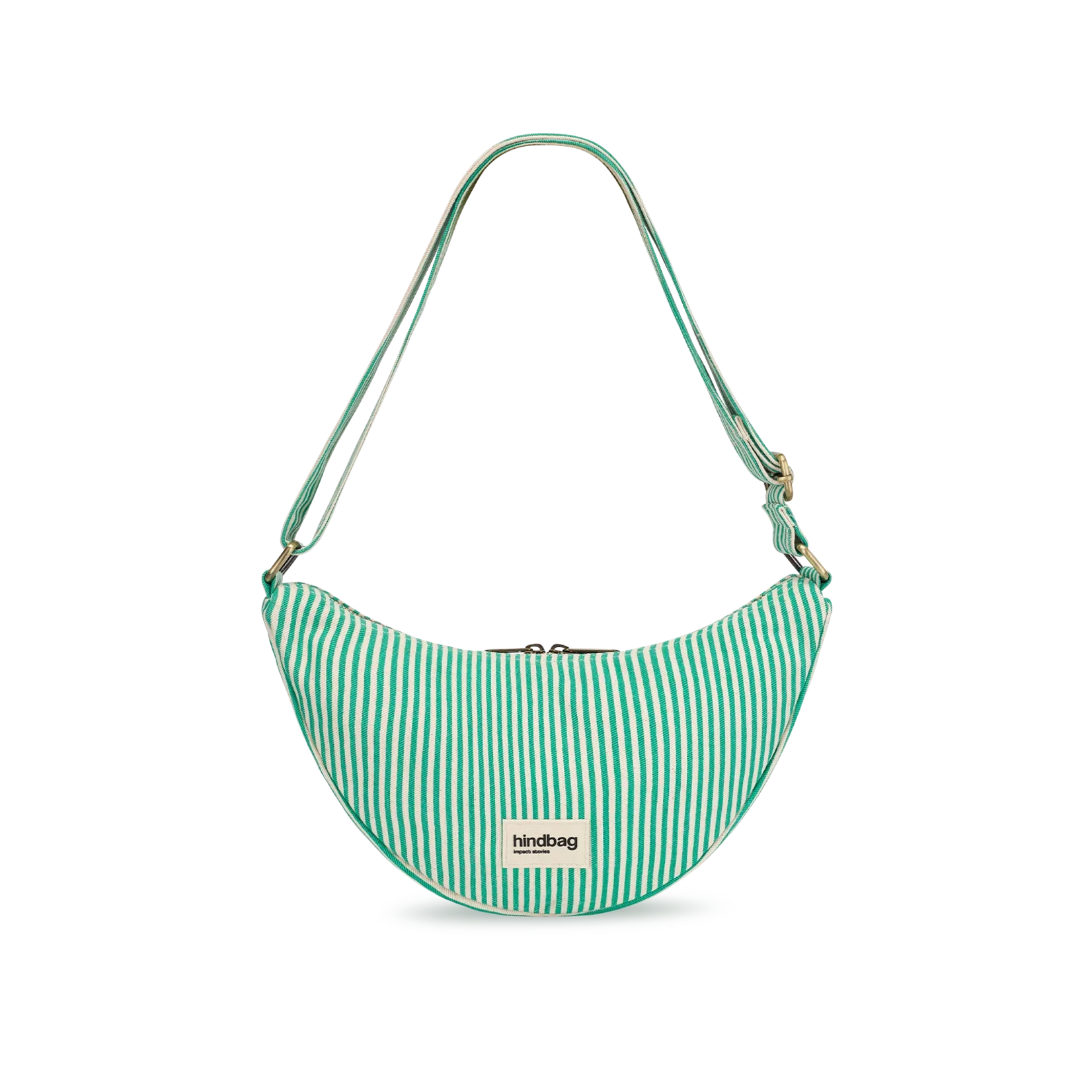 Hindbag Hindbag - sac banane Andrea - fines rayures - vert