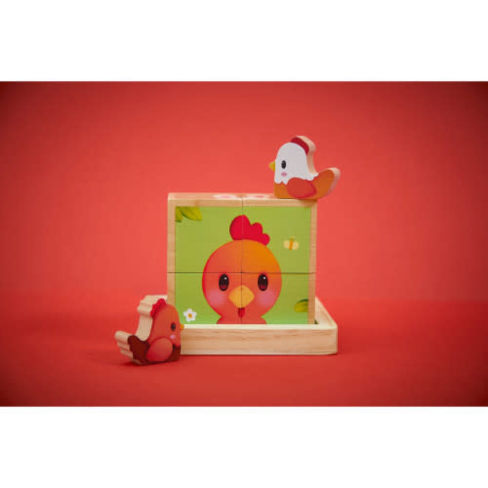 Janod Janod - barquette 4 cubes - ferme