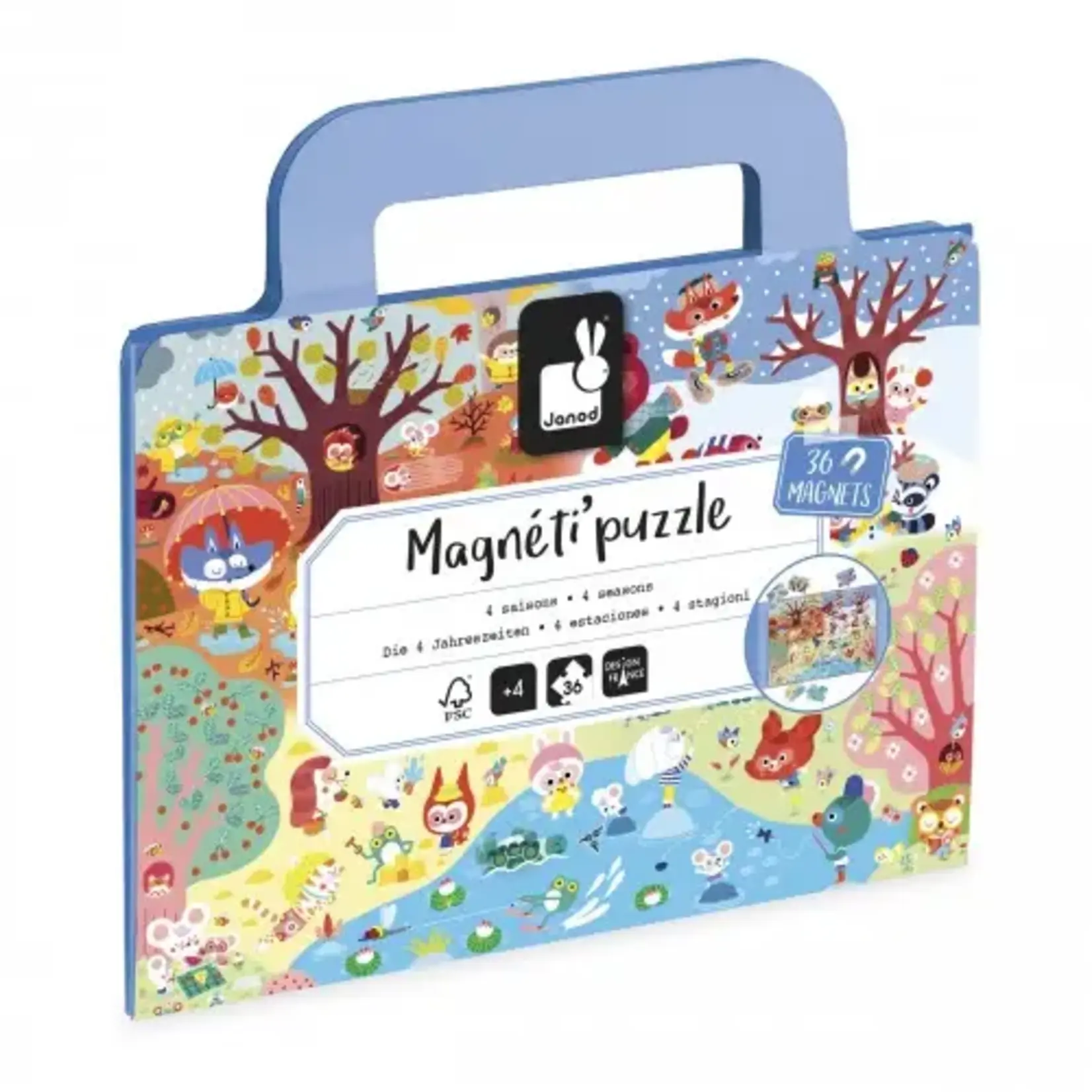 Janod Janod – magneti’puzzles - 4 saisons - 36 pièces