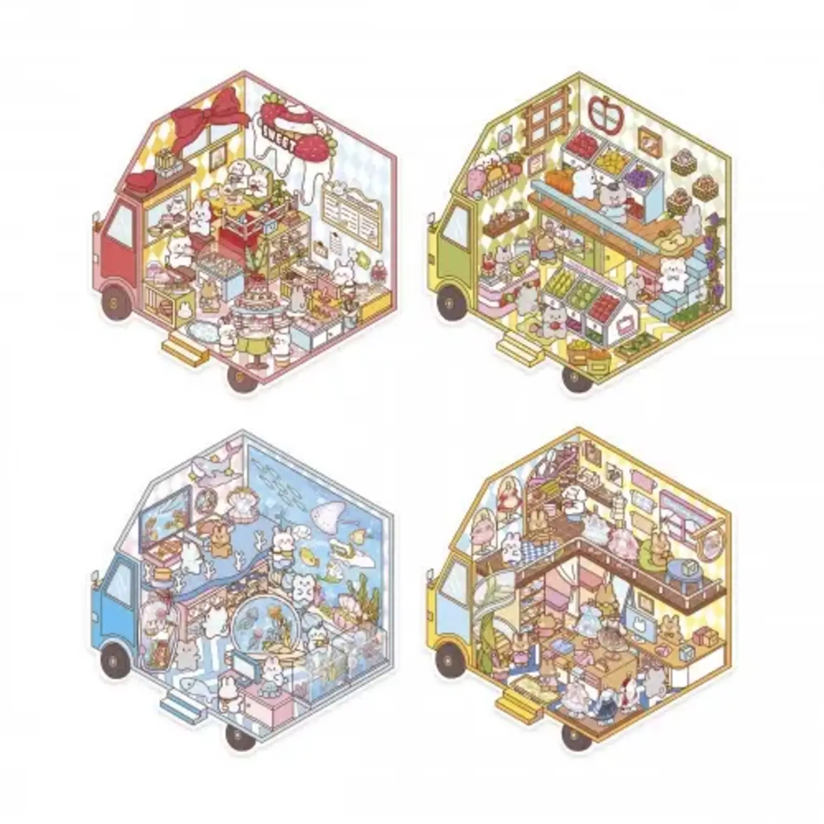Janod Janod - cosy stickers - tiny trucks