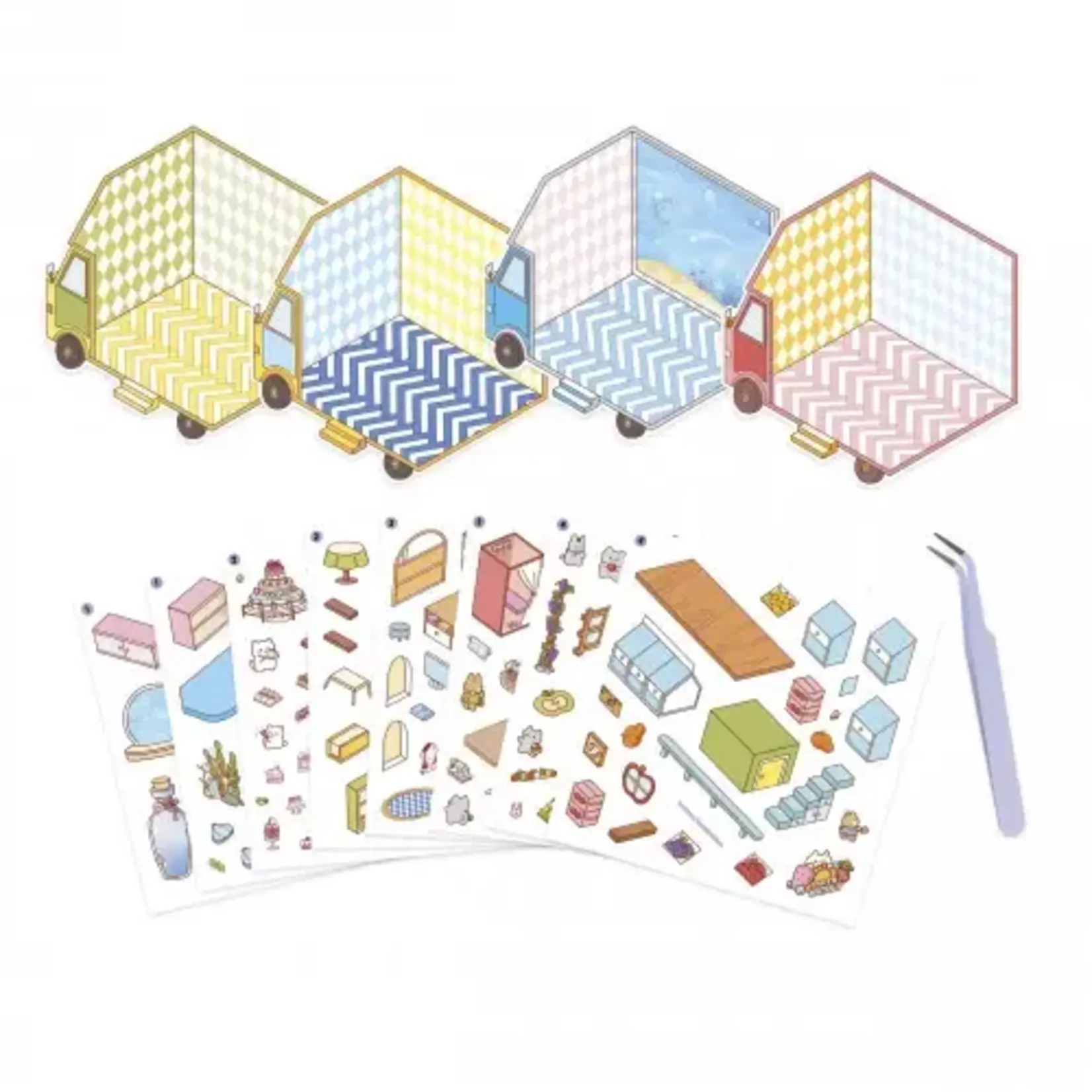 Janod Janod - cosy stickers - tiny trucks