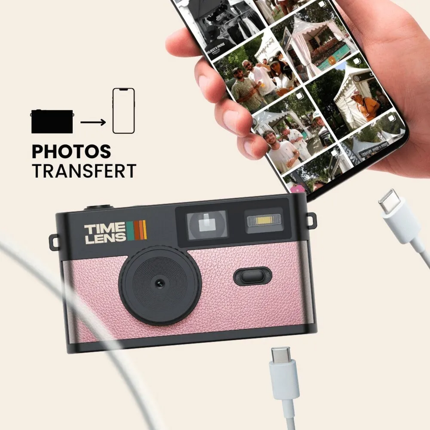 Timelens Timelens - appareil photo - pink gold