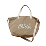 Zakuw Zakuw - sac cabas XL - velours beige - A la vie à l'amour