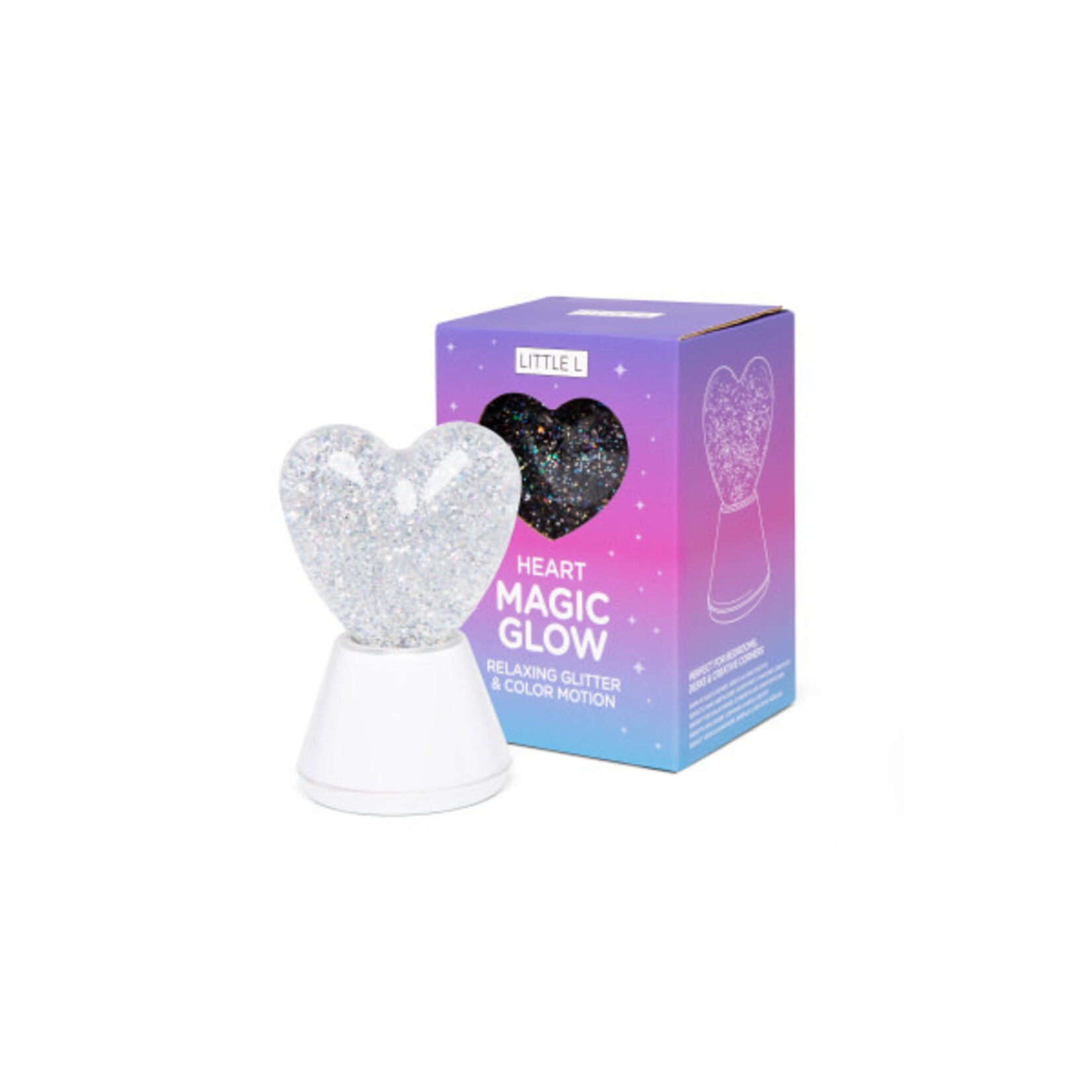 Little L Little L – lampe magique à paillettes - coeur