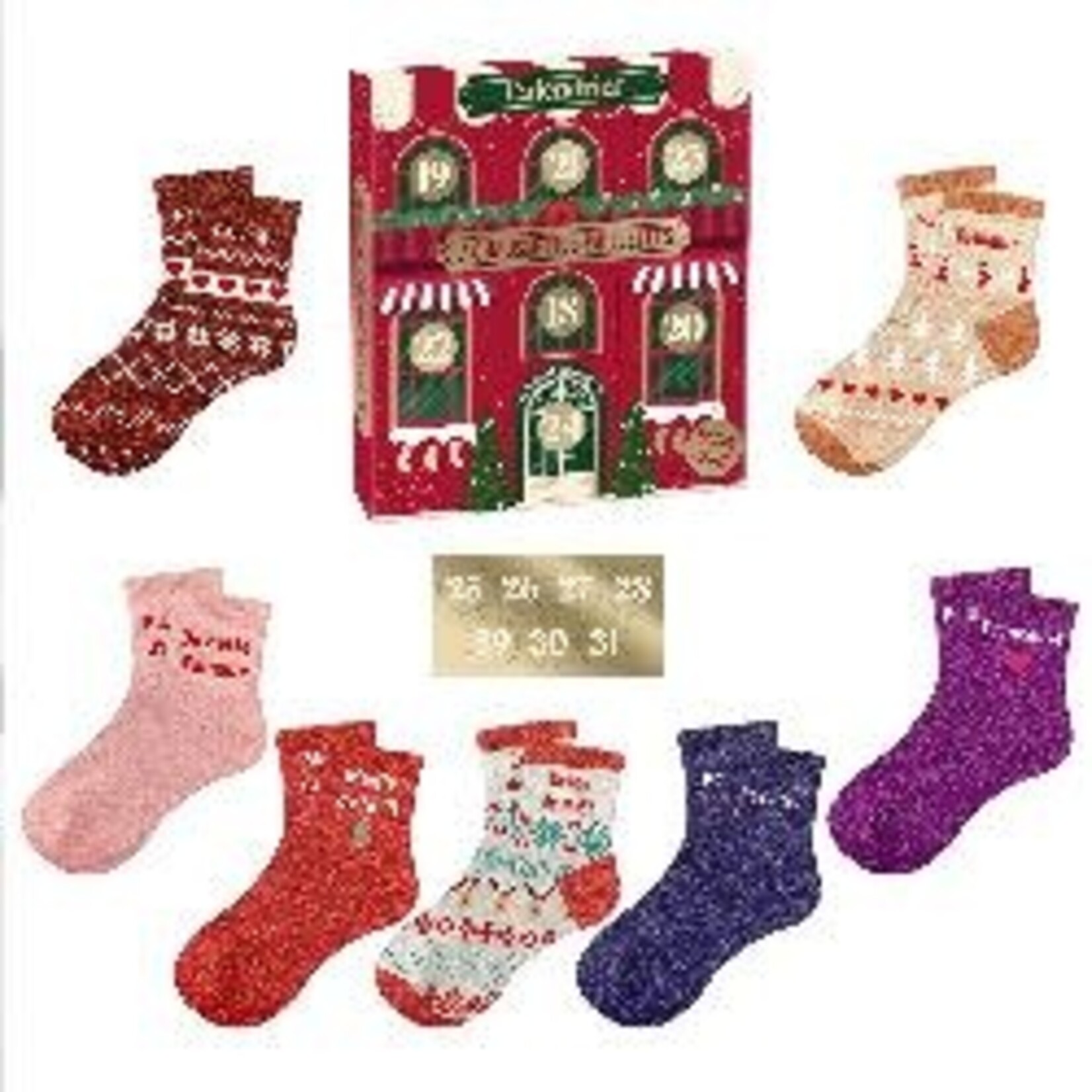 Chaussettes à message Chaussettes à paillettes - femme - calendrier de l'Avent
