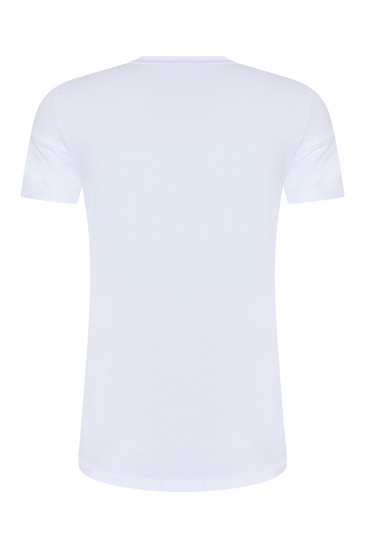 HEREN T-SHIRT WIT MET PRINT