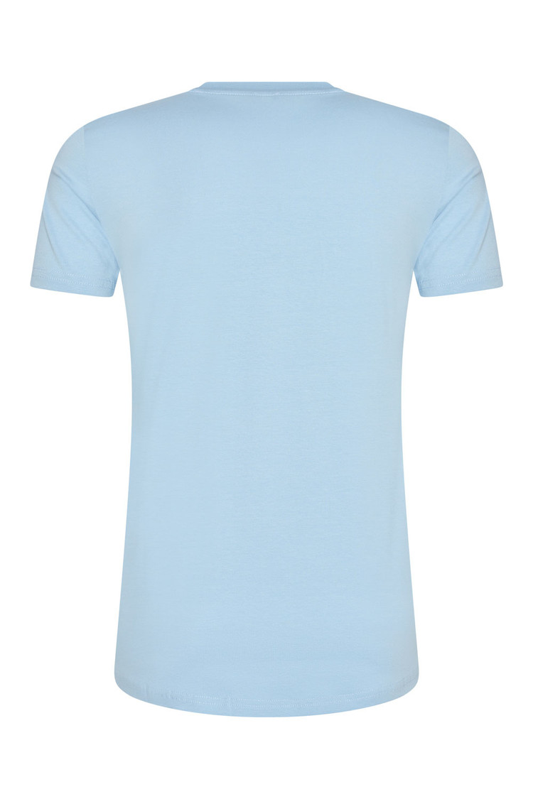 HEREN T-SHIRT BLAUW MET PRINT