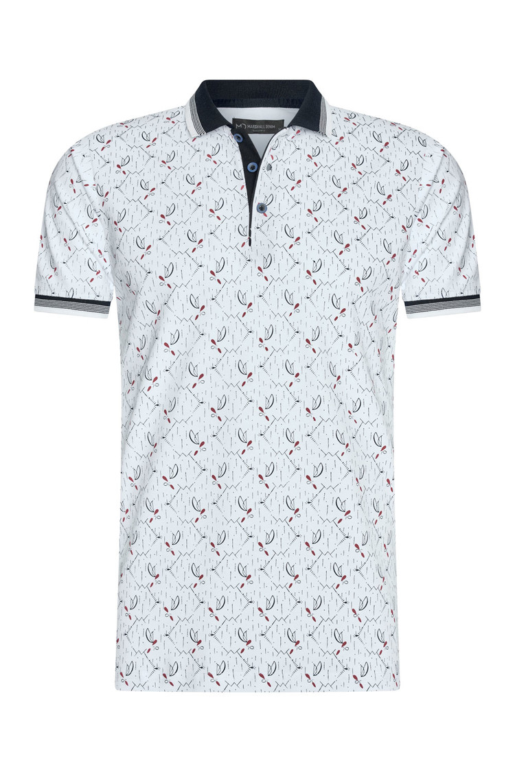 HEREN POLO WIT MET PRINT 3010
