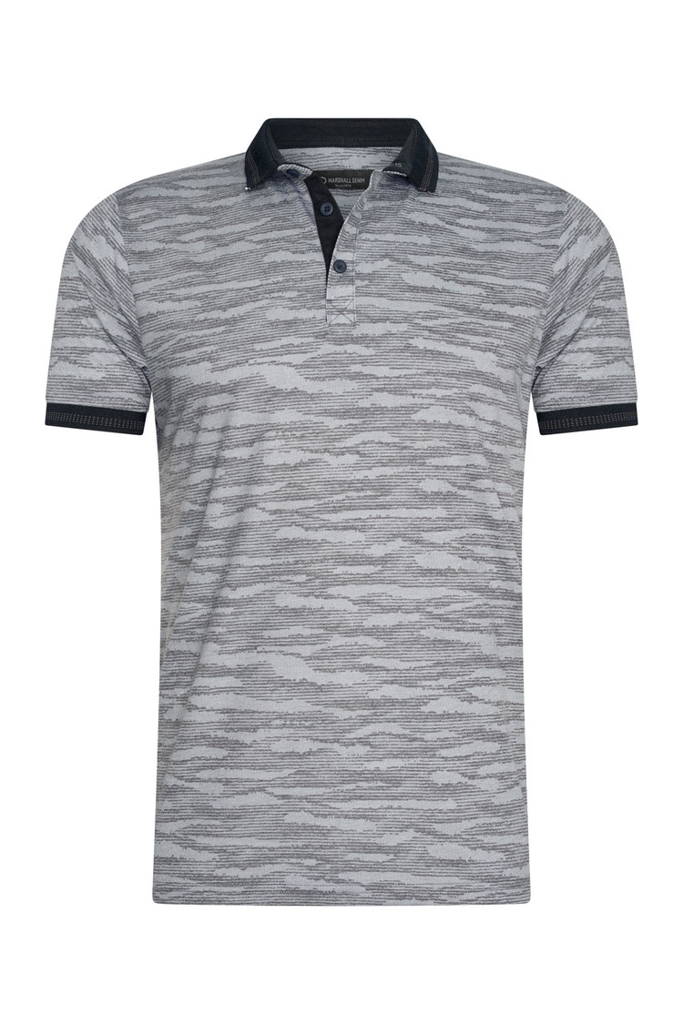 HEREN POLO GRIJS MET PRINT 3005
