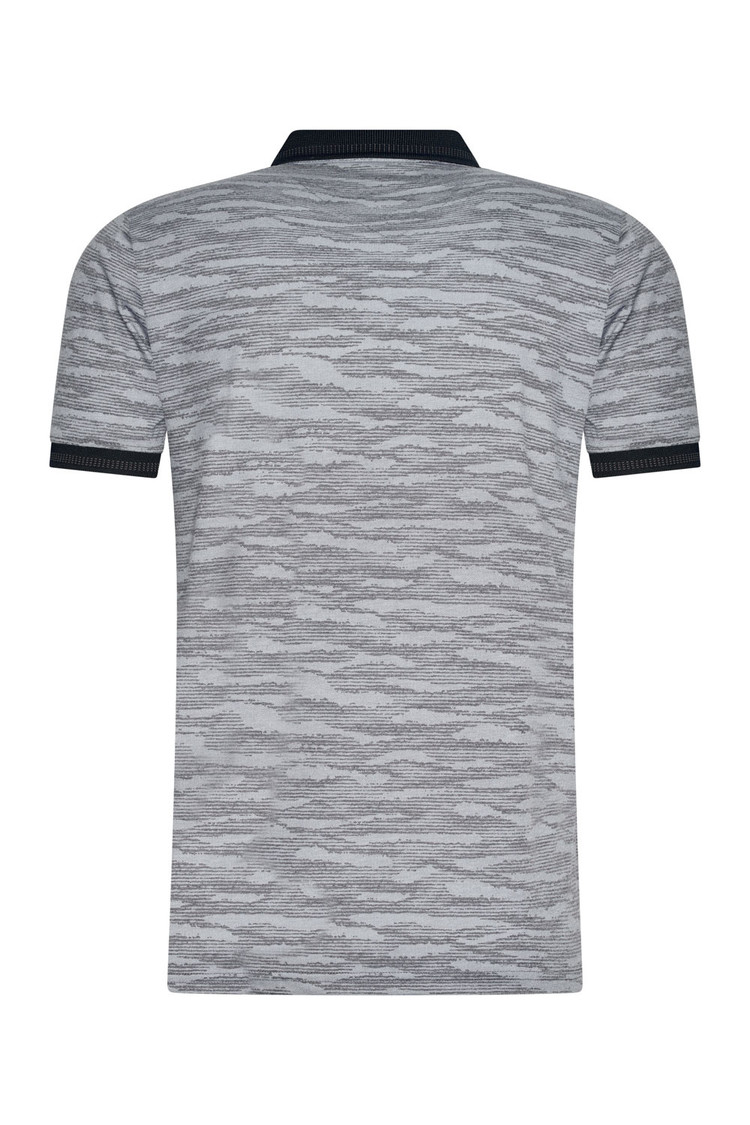 HEREN POLO GRIJS MET PRINT 3005