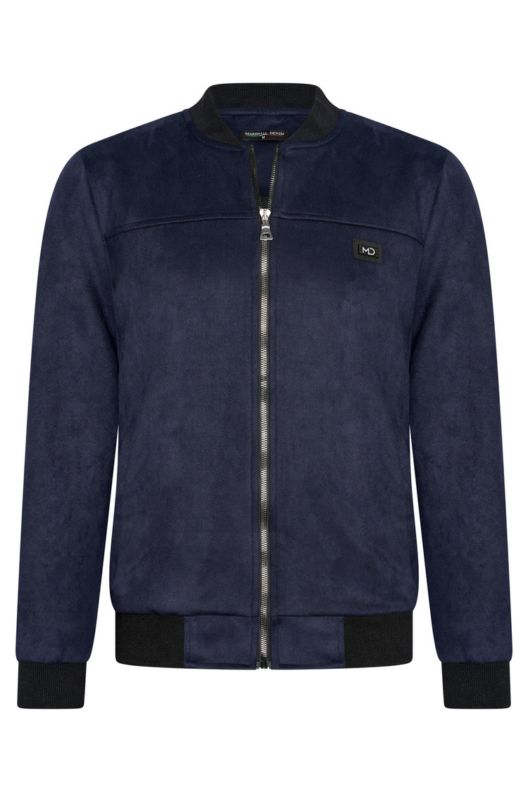 SUEDE ZOMERJAS DONKERBLAUW