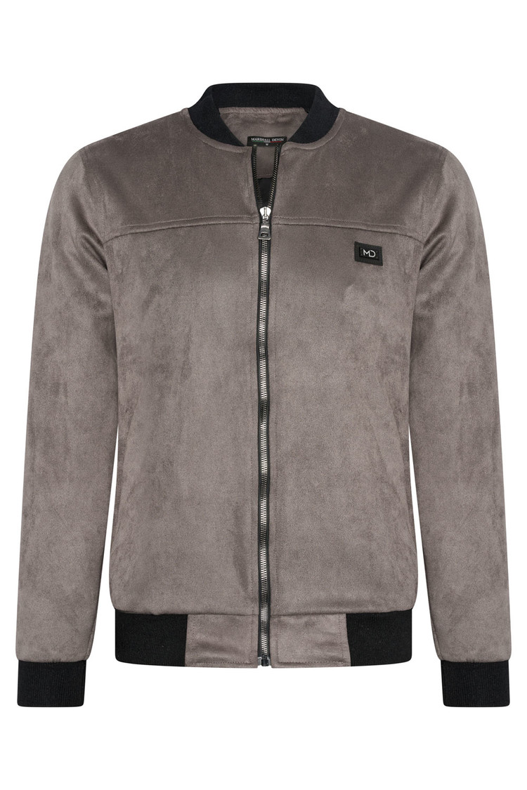 SUEDE ZOMERJAS GRIJS