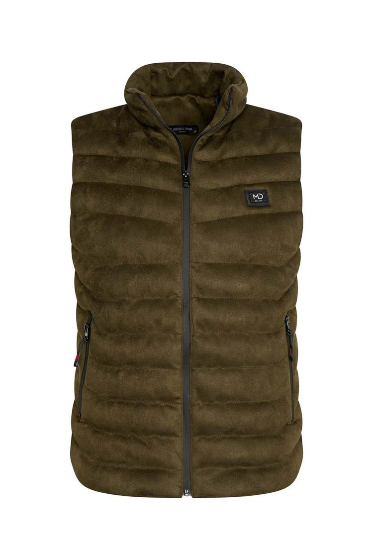 SUEDE BODYWARMER GROEN