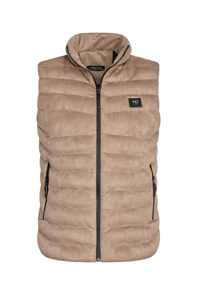 SUEDE BODYWARMER BEIGE