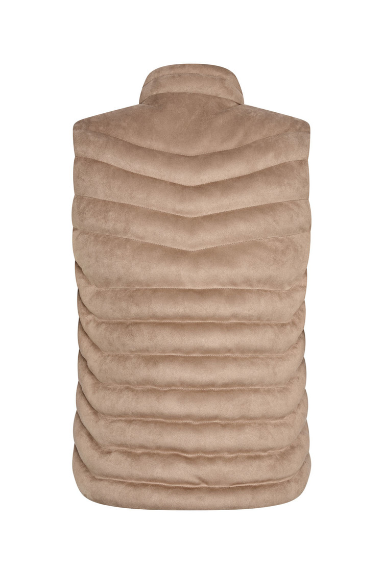 SUEDE BODYWARMER BEIGE