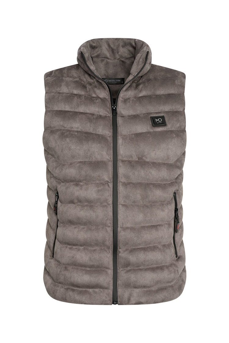 SUEDE BODYWARMER GRIJS