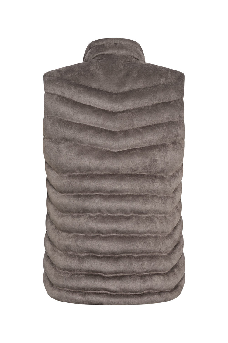 SUEDE BODYWARMER GRIJS