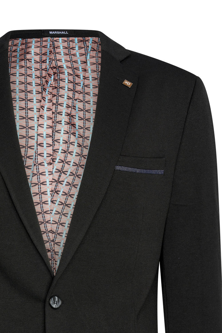 Heren colbert zwart superstretch