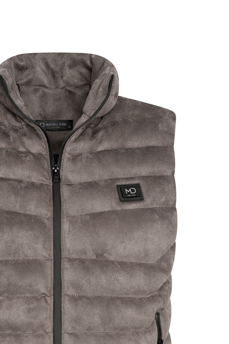 SUEDE BODYWARMER GRIJS